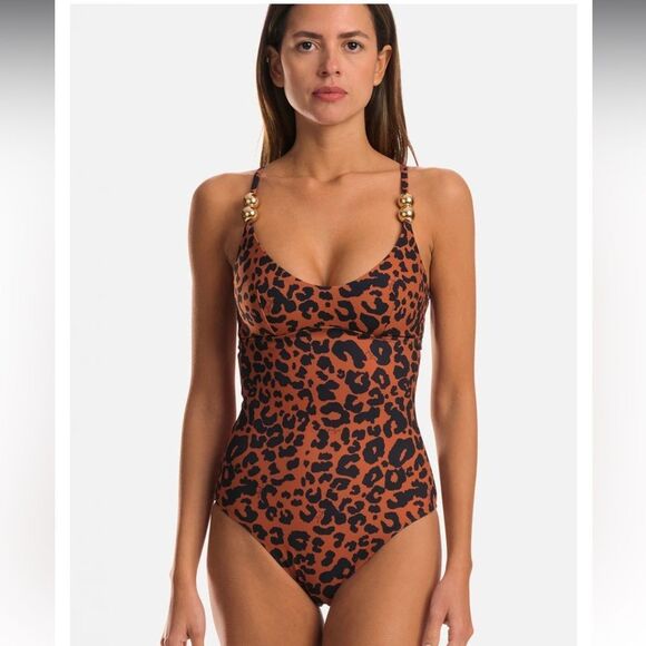 NWT Wolford Essentials & Goldbubbles One-Piece Swimsuit - Picture 1 of 5